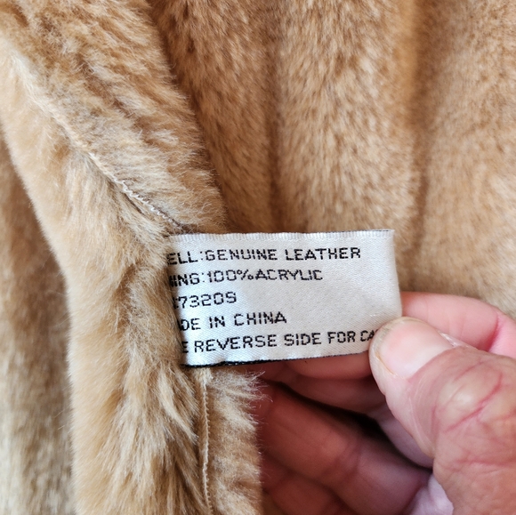 Marvin Richard's Suede and faux fur lined Jacket Size XL in light brown. - Picture 11 of 11